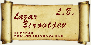 Lazar Birovljev vizit kartica